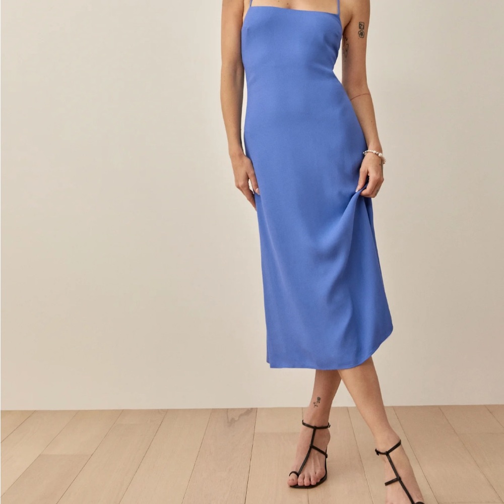 Blue reformation dress brand new with tags